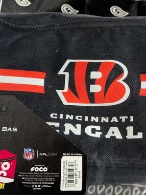 Cincinnati Bengals Black & Orange Logo Cooler Bag